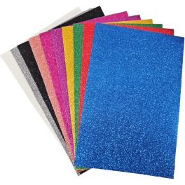 Dekorgumi csomag, csillogó, A/4, 10lap/csomag