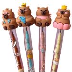 Kapibara tolóbetétes ceruza, 4 féle figurával