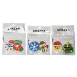 Karácsonyi radírok, 2 db/szett, többféle változat