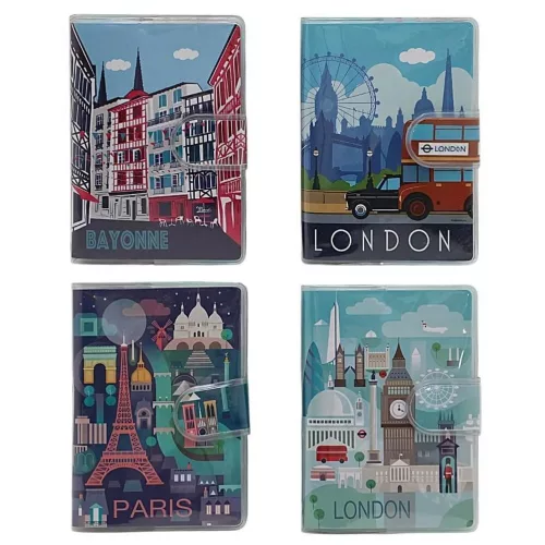 Városos notesz, A/6, tépőzáras záródással, többféle változat (1600-43)