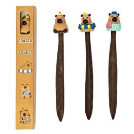   Radír kapibara, pálcika figurával, 14 cm hosszú, 3 féle változat