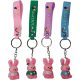 Nyuszis kulcstartó, műanyag, 5cm magas, többféle