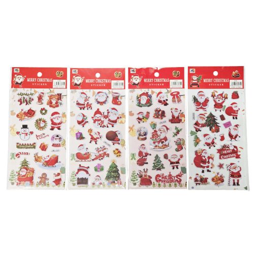 Karácsonyi matrica, 10x18cm, többféle változat