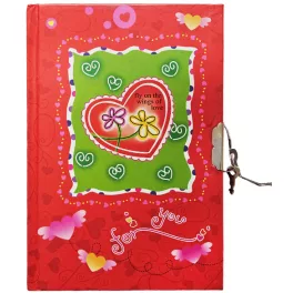 Love napló kulccsal, 13x19cm, vonalas
