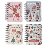 Karácsonyi notesz, spirál, 10x12cm, vonalas, 4 féle