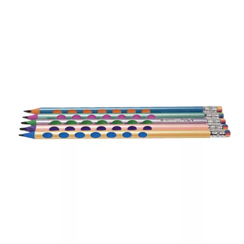 Grafitceruza 2B, radírral, ergonomikus, háromszög test (ZL448)