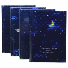   Hologrammos hatású notesz fekete lapokkal, 130x185mm, 128 lapos, 110g/m2