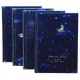 Hologrammos hatású notesz fekete lapokkal, 130x185mm, 128 lapos, 110g/m2