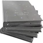 Hologrammos hatású notesz fekete lapokkal, 130x185mm, 128 lapos, 110g/m2