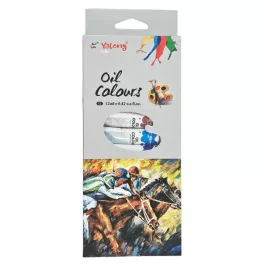 Olajfesték készlet, 12 db-os, 12x12ml, Yalong YL21010