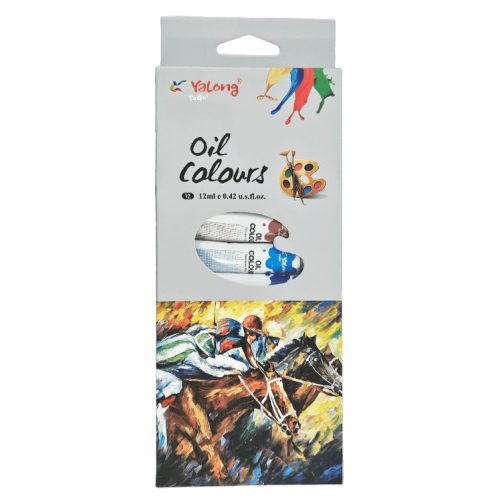 Olajfesték készlet, 12 db-os, 12x12ml, Yalong YL21010
