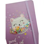 Konfettis keményfedeles notesz, napló, A/6, gumis záródással, vonalas, többféle változat