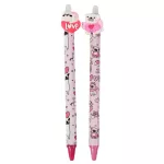 Radírozható zseléstoll, nyomógombos, 0,5mm, HZ-1795, cicás-kutyás szivecskével, többféle változat