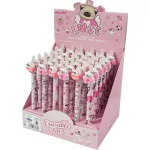 Radírozható zseléstoll, nyomógombos, 0,5mm, HZ-1795, cicás-kutyás szivecskével, többféle változat