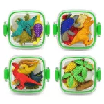 Radír dinoszauruszok, dobozos (6x6x3cm), Dinosaurs, 4 féle