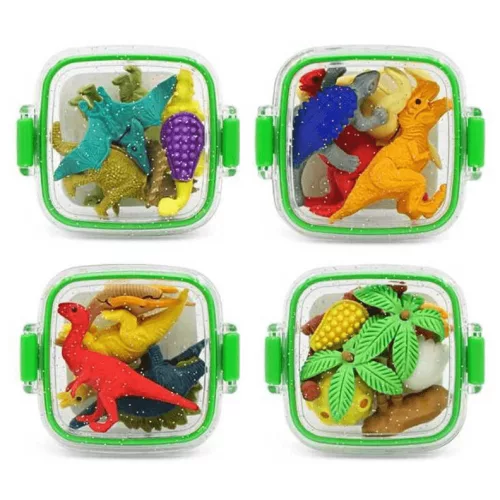 Radír dinoszauruszok, dobozos (6x6x3cm), Dinosaurs, 4 féle