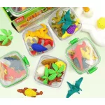 Radír dinoszauruszok, dobozos (6x6x3cm), Dinosaurs, 4 féle