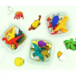 Radír dinoszauruszok, dobozos (6x6x3cm), Dinosaurs, 4 féle
