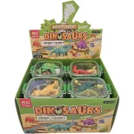 Radír dinoszauruszok, dobozos (6x6x3cm), Dinosaurs, 4 féle