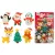 Karácsonyi puzzle radírok, 6 db/szett, QH-8746