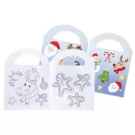 Karácsonyi mini színezőfüzet matricákkal, 9x9cm, 8 lapos
