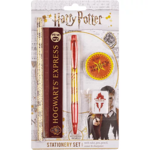 Harry Potter írószer szett 5 db-os, (toll, ceruza, radír, vonalzó, hegyező), Hogwarts Express