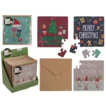 Ajándékkísérő puzzle borítékkal, 10x10cm, többféle változat