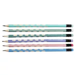 Grafitceruza HB, radírral, Yalong YL211376, ergonomikus, háromszög test