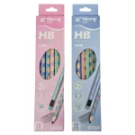 Grafitceruza HB, radírral, Yalong YL211376, ergonomikus, háromszög test