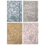 3D virágmintás keményfedeles notesz, napló A/5, 14,5x21cm, vonalas, többféle változat (5803-4)