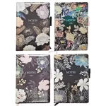 Virágmintás keményfedeles notesz, napló A/5, vonalas, többféle változat