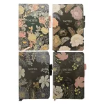 Virágmintás keményfedeles notesz, napló A/6, 10,5x16cm, vonalas, többféle változat (6500-32)
