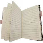 Virágmintás keményfedeles notesz, napló A/6, 10,5x16cm, vonalas, többféle változat (6500-32)