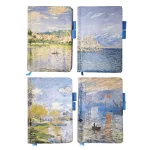 Claude Monet keményfedeles notesz, napló C/6, 10,5x16cm, vonalas, többféle változat (7100-2)