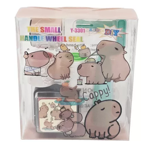 Kapibara rolleres nyomdakészlet tintapárnával