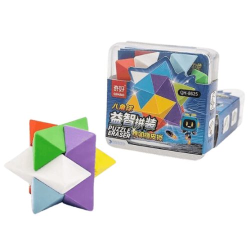 Radírok, 3D logikai puzzle, csillag, QH-8625