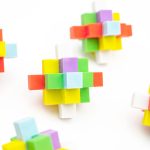 Radírok, 3D logikai puzzle, hasábok, QH-8628