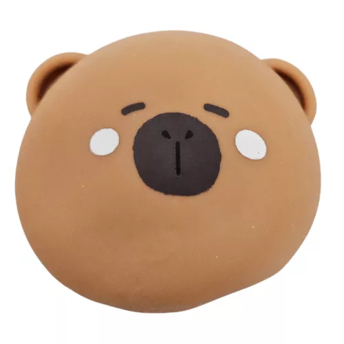 Kapibara stresszlabda, squishy, kb. 7 cm-es, átlátszó tasakban