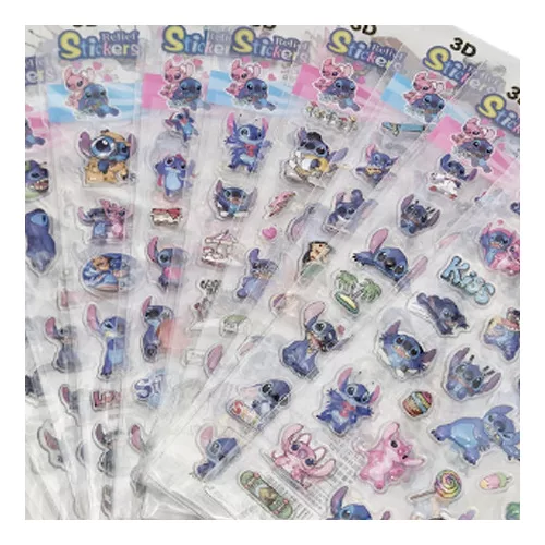 Stitch matrica 9x17cm, pufi, többféle változat