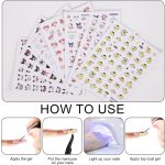 Körömmatrica, díszítő matrica, 8x10cm, többféle