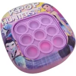 K-POP Démonvadászok POP-IT antistressz játék, világító, 6,5x7,5x3cm, kétféle