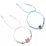 Stitch figurás karkötő, kék vagy rózsaszín