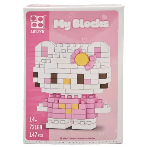 Építőkocka készlet, mikroblokk, My Blocks, Hello Kitty (7216A), 147 db-os, 14+