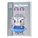 Építőkocka készlet, mikroblokk, My Blocks, Zootropolis Judy Hopps nyuszi (7231A), 169 db-os, 14+