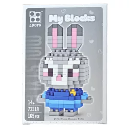   Építőkocka készlet, mikroblokk, My Blocks, Zootropolis Judy Hopps nyuszi (7231A), 169 db-os, 14+