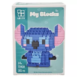   Építőkocka készlet, mikroblokk, My Blocks, Stitch (7241A), 161 db-os, 14+