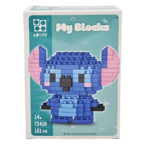 Építőkocka készlet, mikroblokk, My Blocks, Stitch (7241A), 161 db-os, 14+