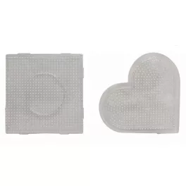   Alaplap vasalható gyöngyökhöz, 2 féle, 15x15cm-es négyzet vagy 16x17cm-es szív