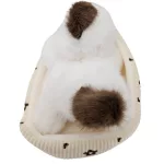 Illatos, cica plüssfigura ágyikóban, fehér, 15 cm hosszú