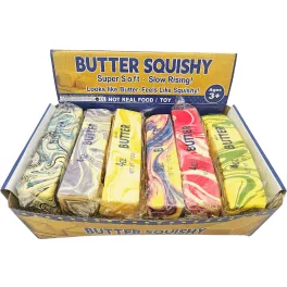   Butter squishy, illatos vaj antistressz játék, 13,5x4x3,5cm, mintás